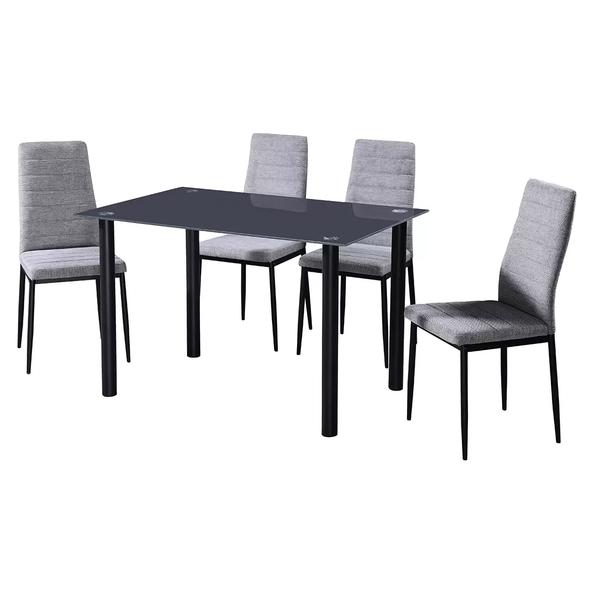 Tischgruppe Wels Best Price grau,schwarz