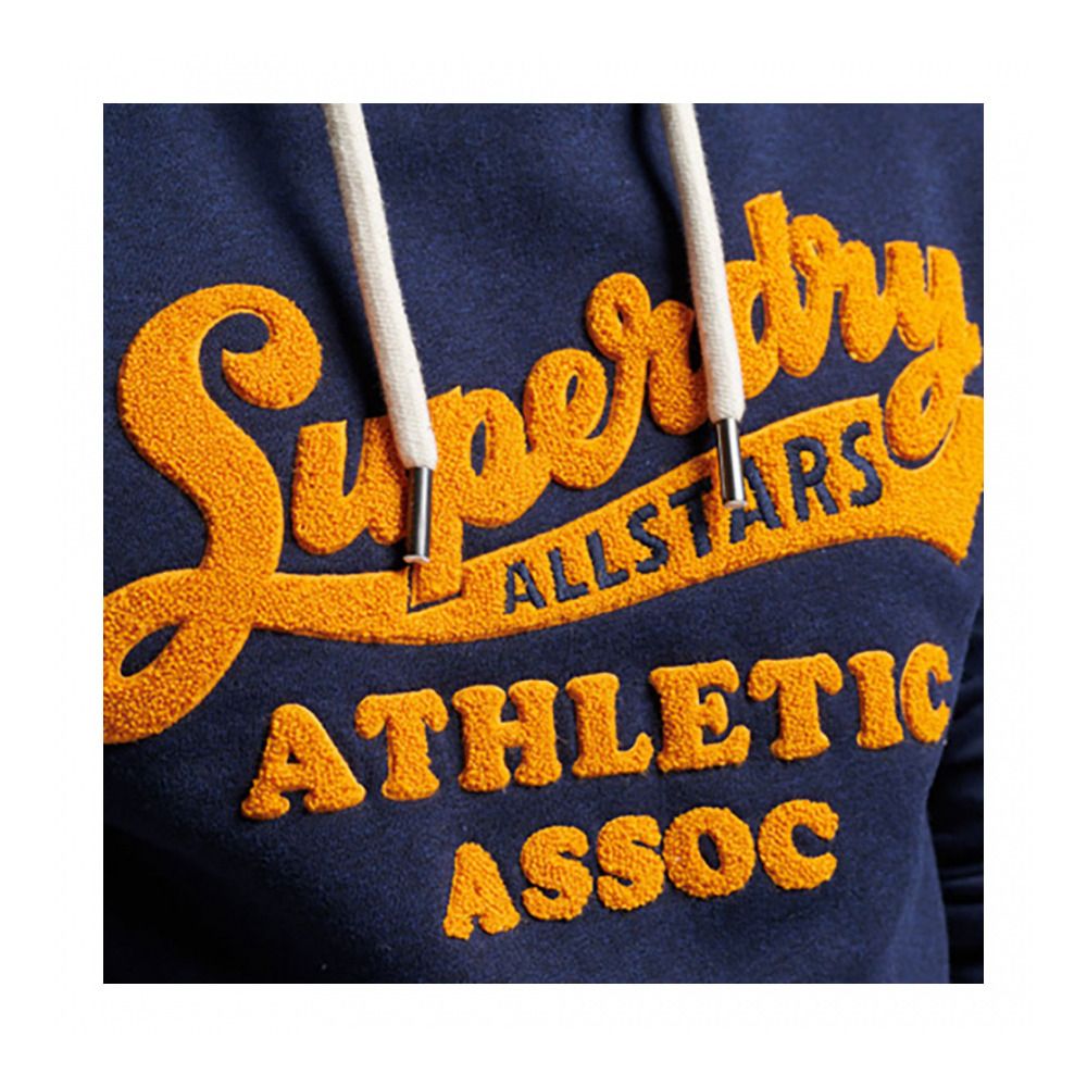 Superdry VINTAGE HOME RUN HOOD - Sweat Homme rich navy marl
