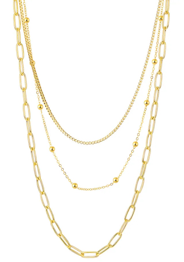 Firetti Edelstahlkette »Schmuck Geschenk Trio Layerkette«