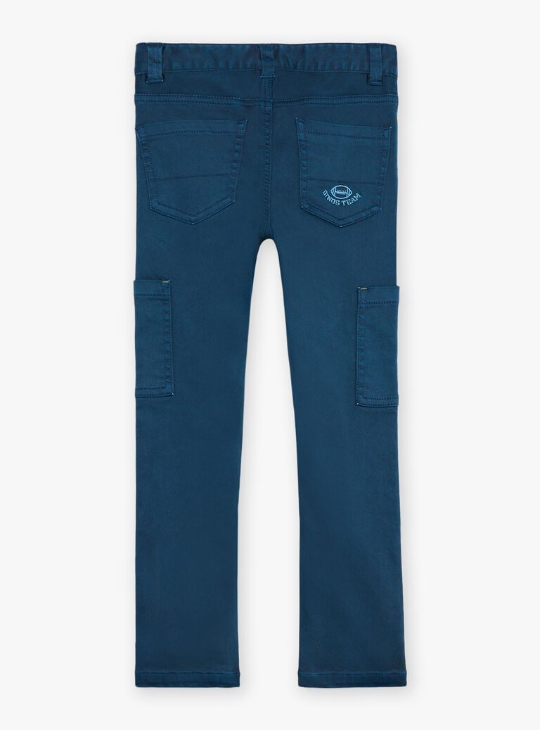 Pantalon slim bleu pétrole