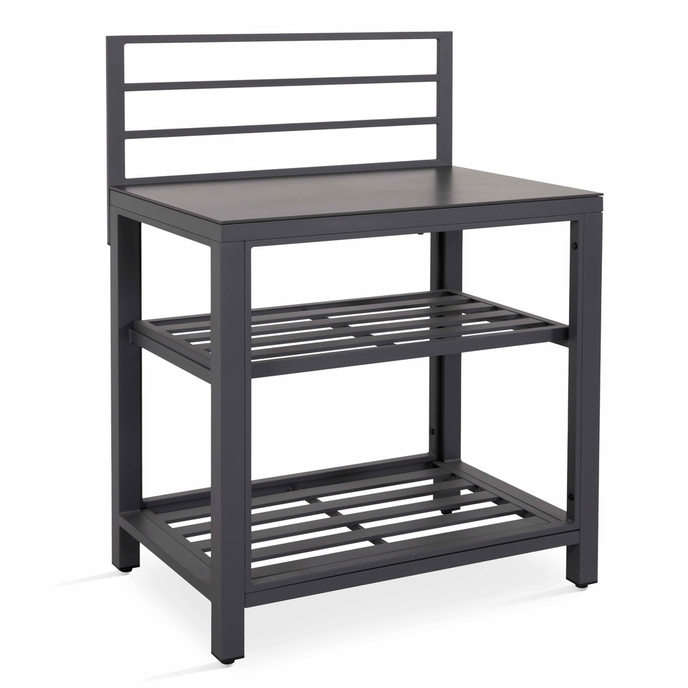 Meuble de rangement plan travail en aluminium pour cuisine extérieure