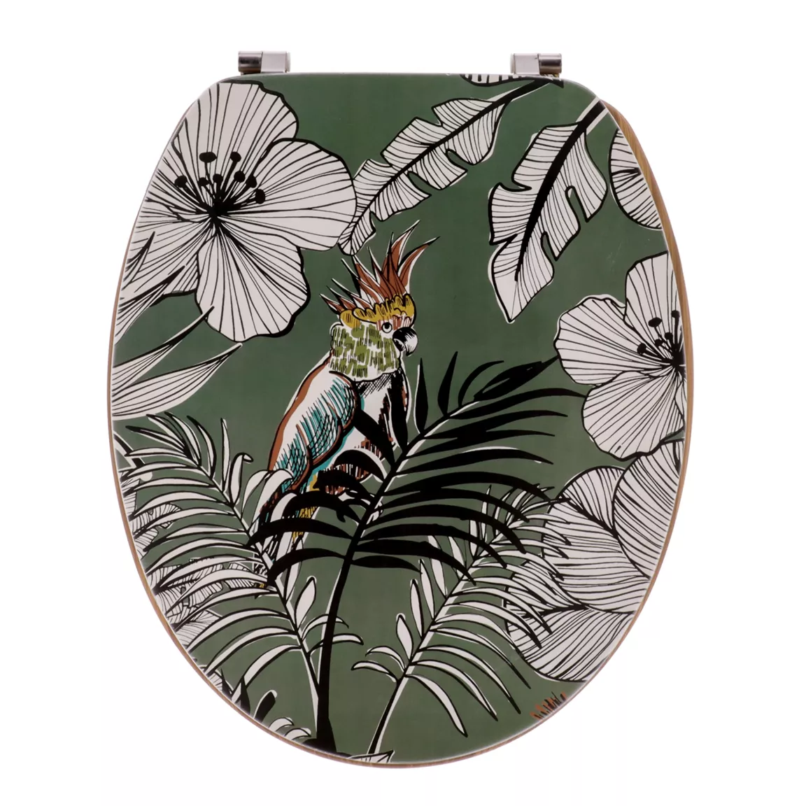 Abattant WC 18 pouces MDF Jungle Fever Vert kaki