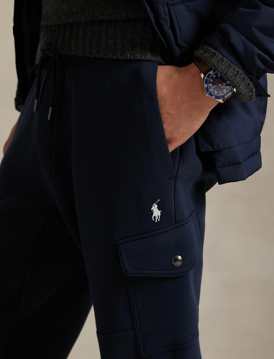 POLO RALPH LAUREN<br>Calças cargo em tecido de malha dupla