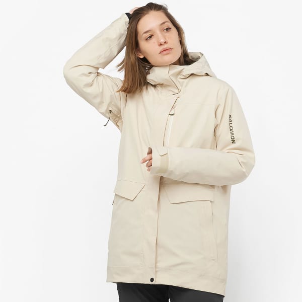 Veste de ski SALOMON STANCE CARGO JACKET W ALMOND MILK