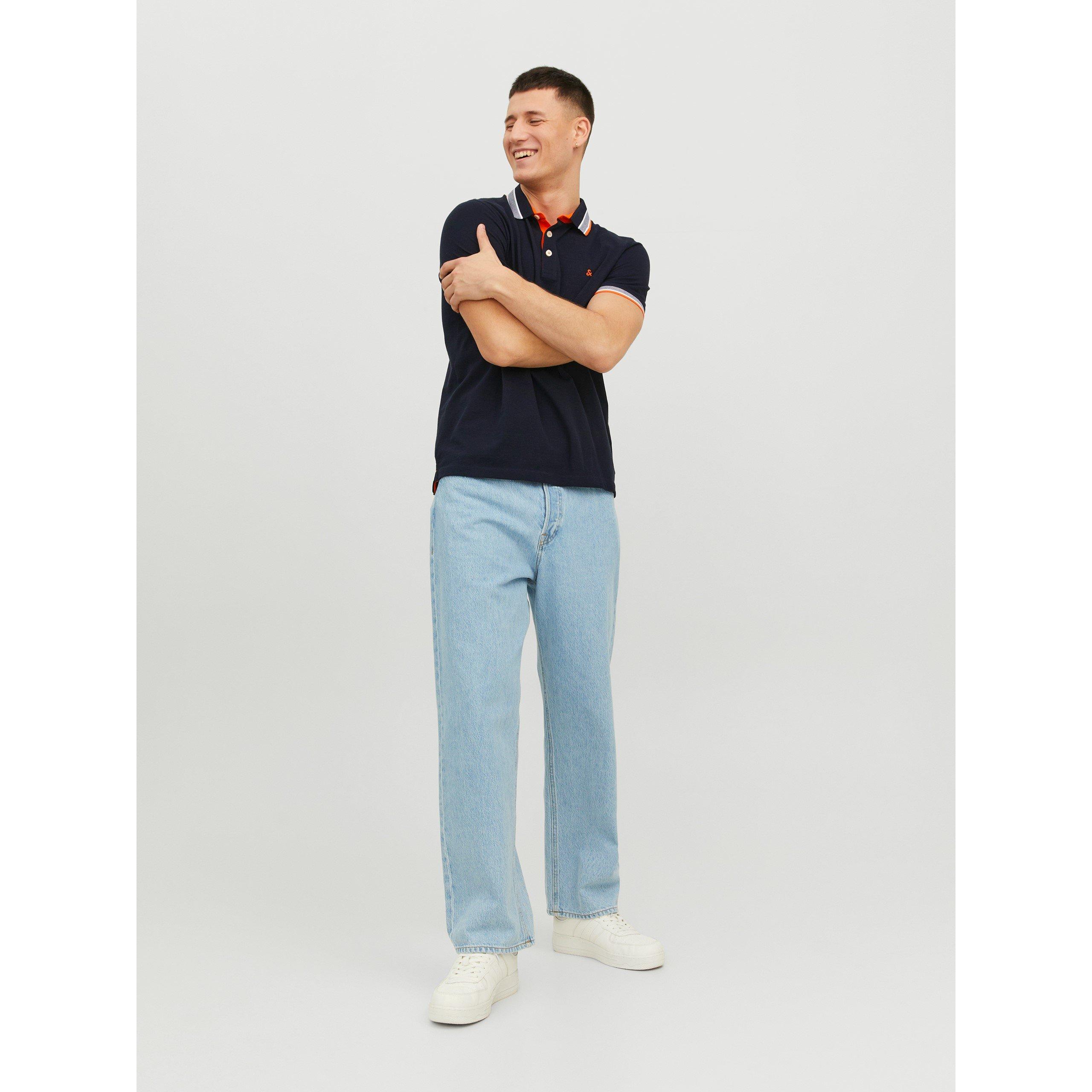 Jack and Jones Paulos Tipped Pique Short Sleeve Polo Shirt