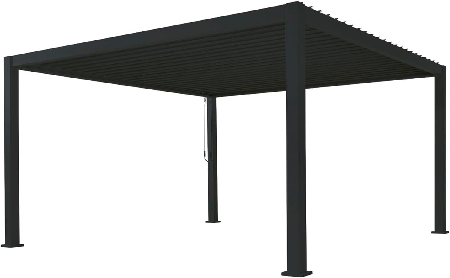 Green Spirit Lamellendach Pergola Mirador Deluxe 3x3,6 - Anthrazit, Aluminium, 300x360x250 cm - Lamellen Pavillon, Garten Terrassen Überdachung