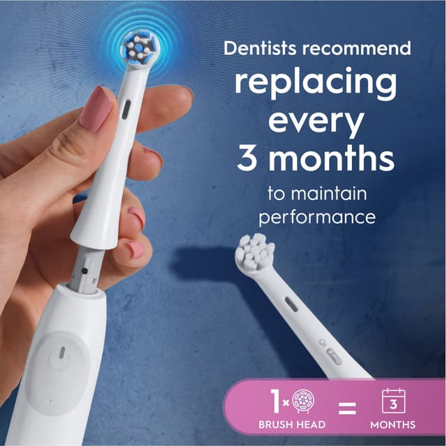 Oral-B iO Gentle Care tandbørstehoved 6-stk 195485 (hvid)