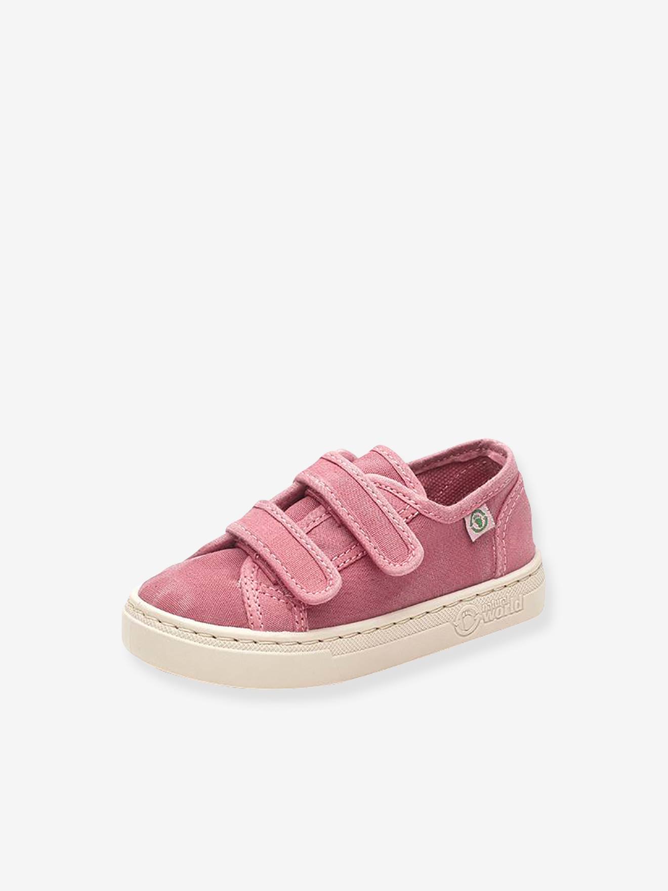 Tênis Old Leza NATURAL WORLD® rosa claro liso com fecho de velcro