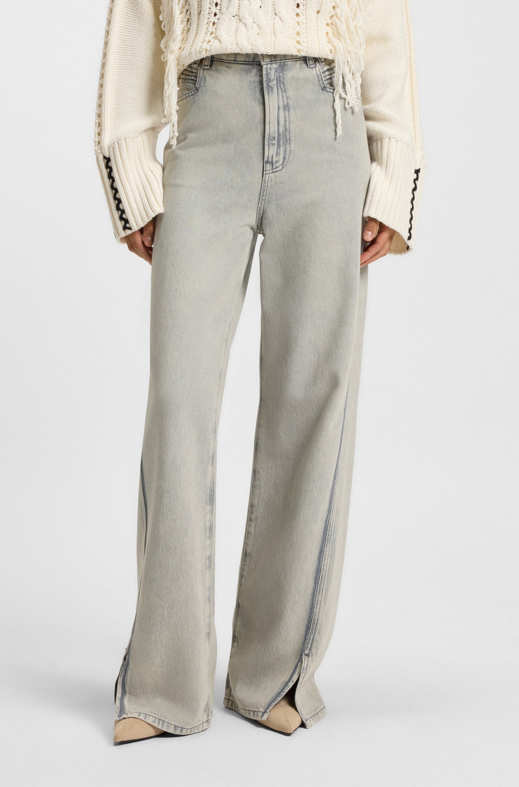 BOSS ORANGE High-waist-Jeans »Marlene High Rise Split Premium Damenmode«, mit Schlitzen am Saum