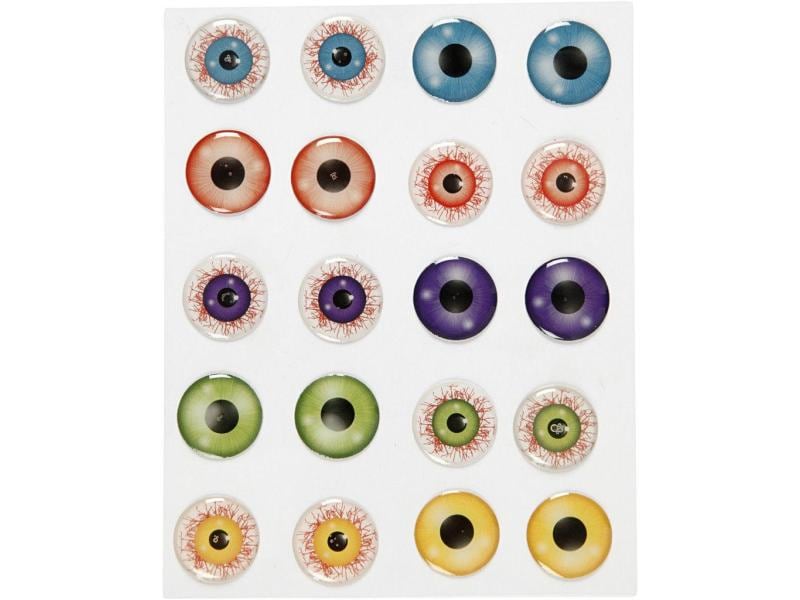 Creativ Company 3D Augen, 10 Paare Sticker für Halloween