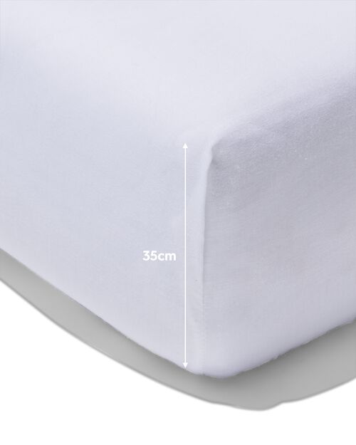 drap-housse boxspring coton doux 90x220 blanc