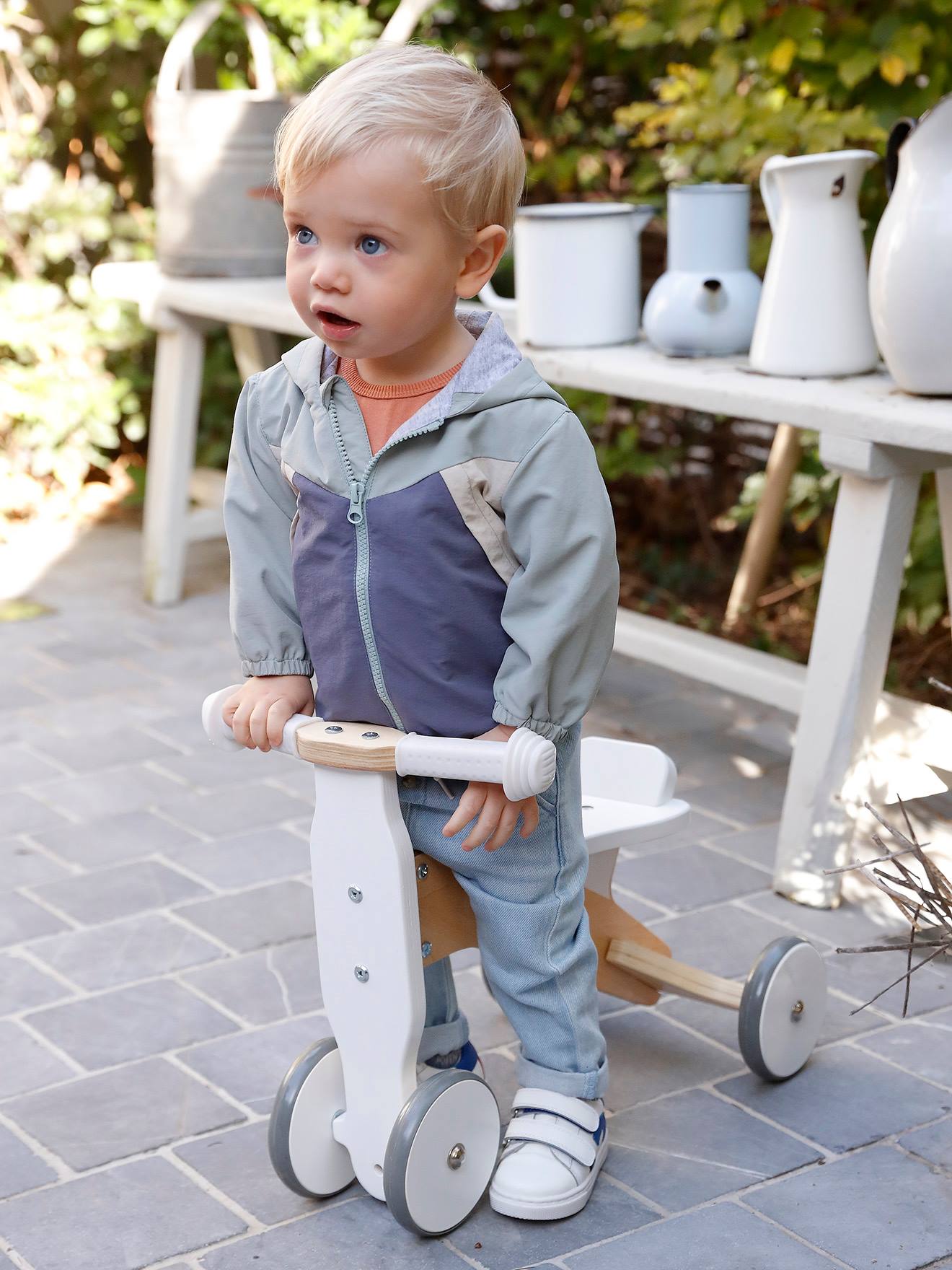 Calça jeans leve para bebê, jeans desbotado