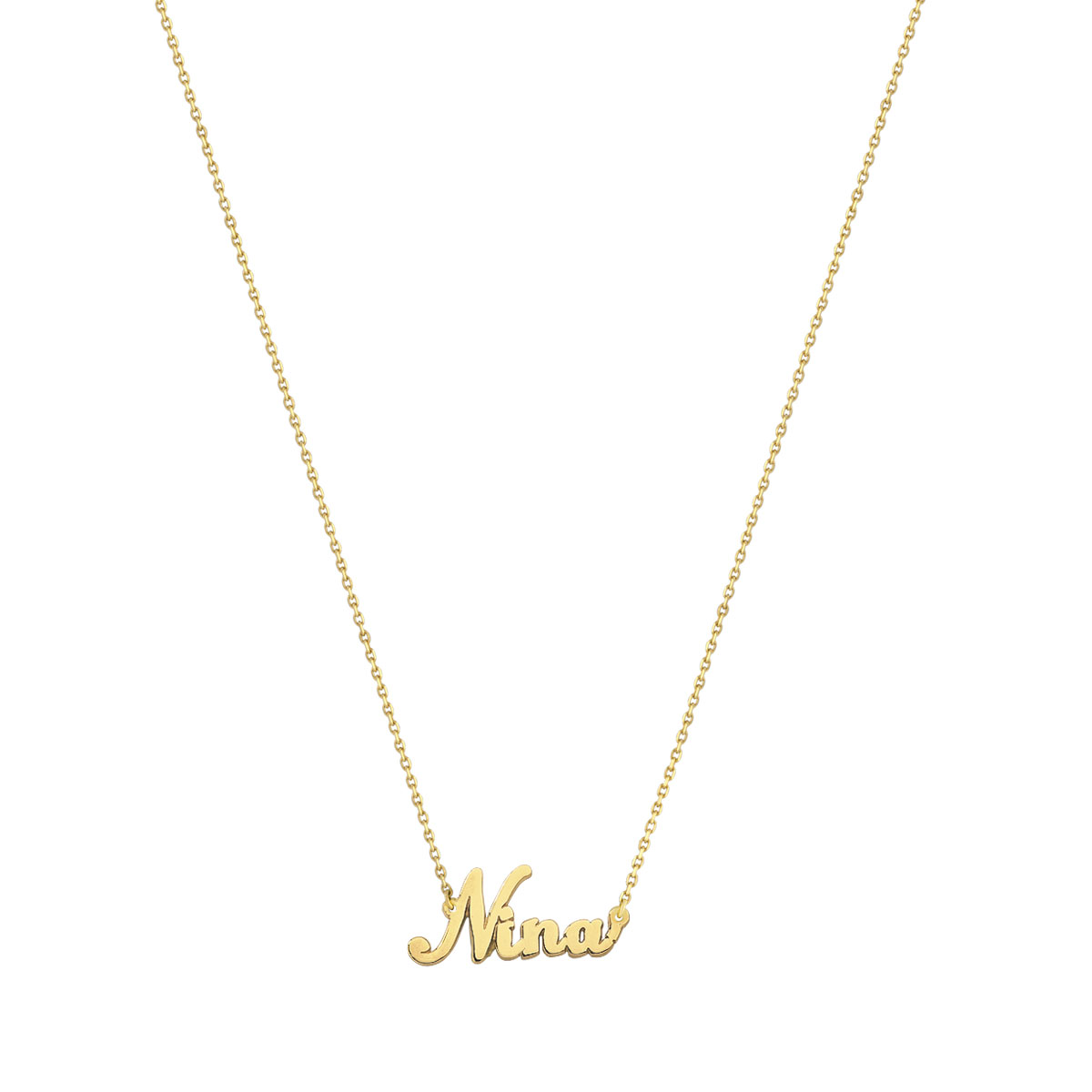 Collier or 750 jaune prénom 40 cm