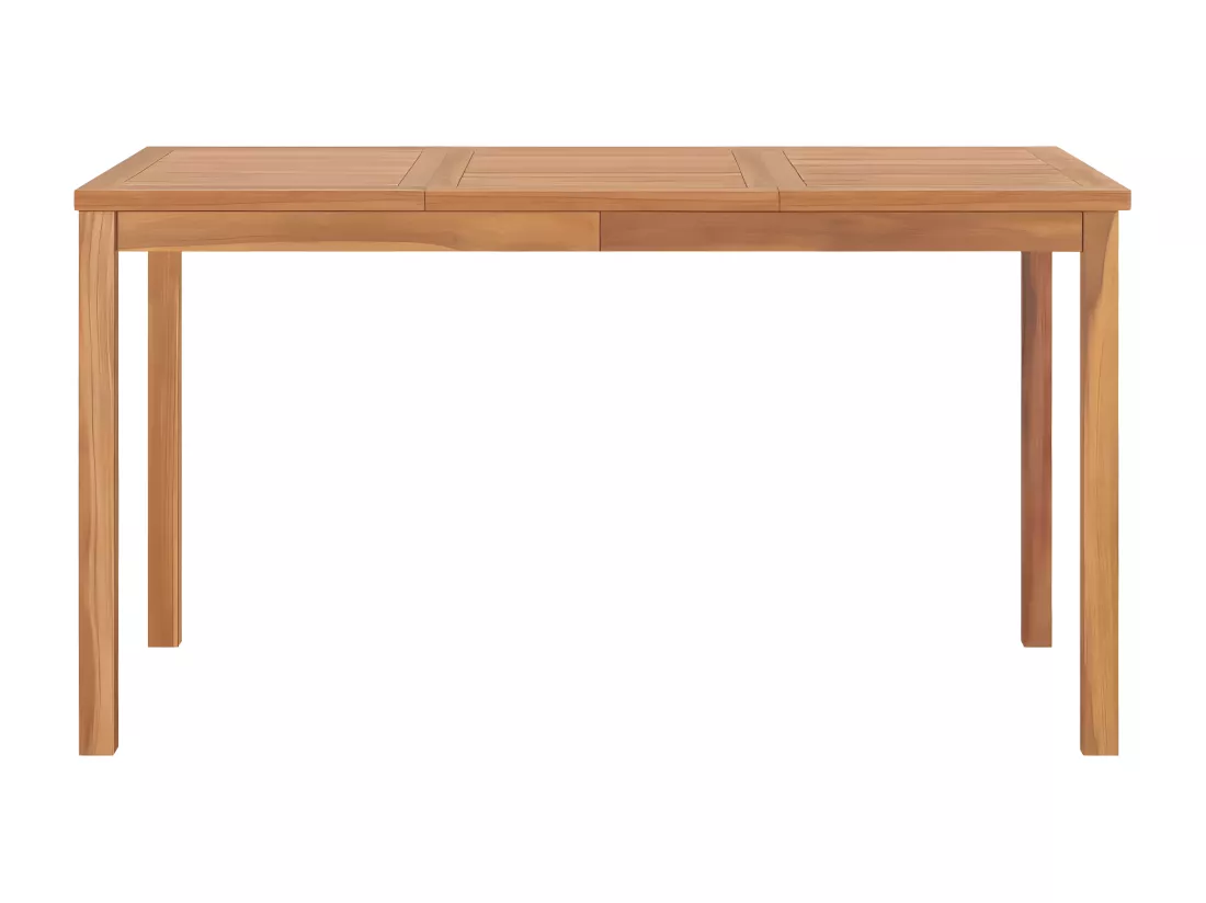 Prolenta Premium - Table à dîner de jardin 140x80x77 cm Bois de teck solide