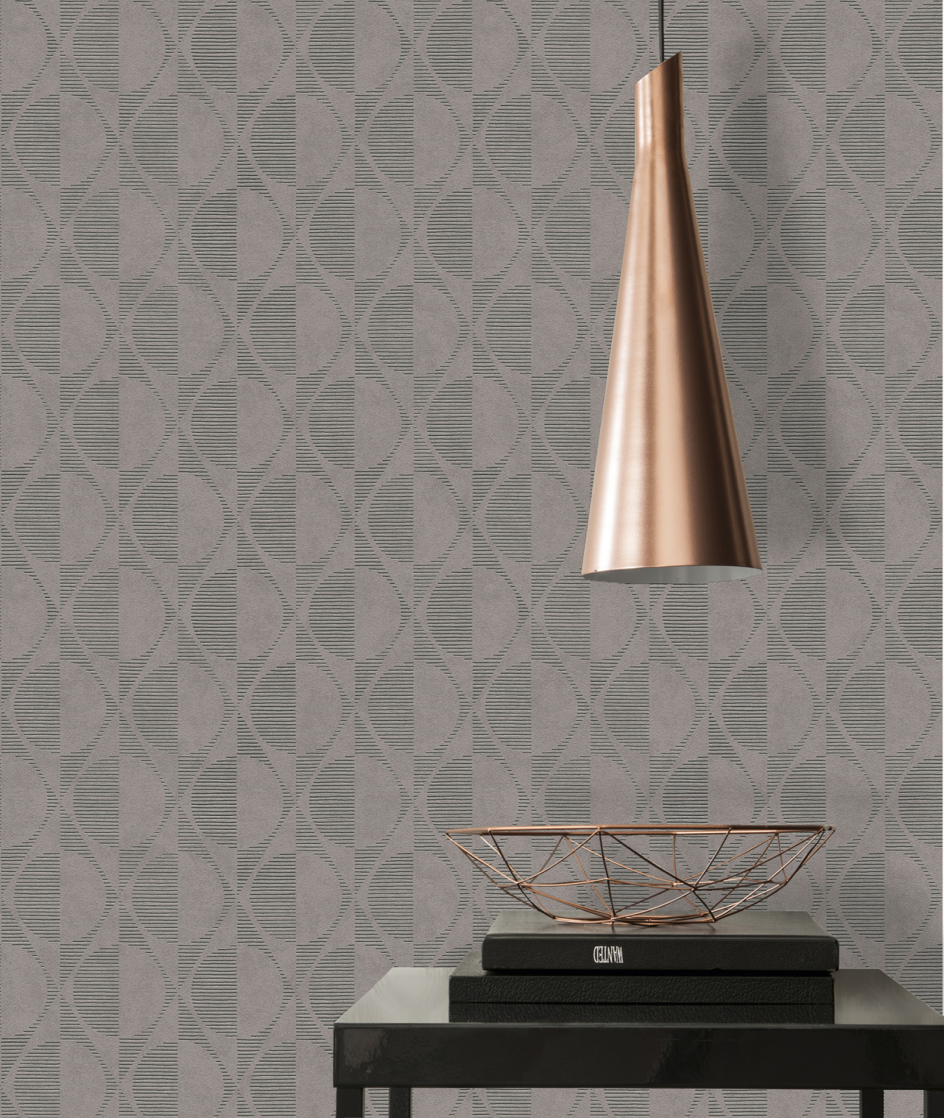 Vliestapete POP STYLE - grau-beige - 10 Meter
