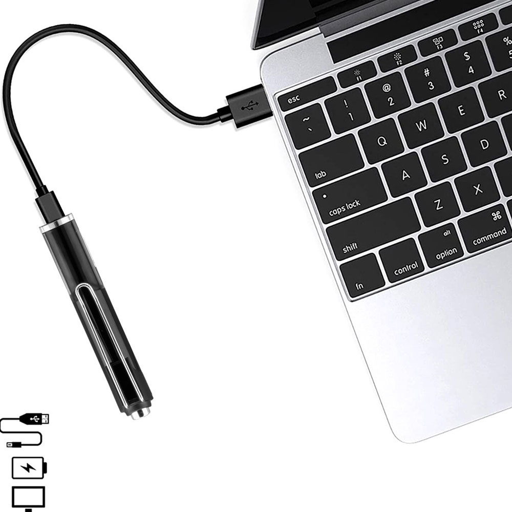 Full-HD Mini Kamera in Kugelschreiber-Gehäuse mit Akku (170mAh)   Micro SD Kartenslot - Schwarz