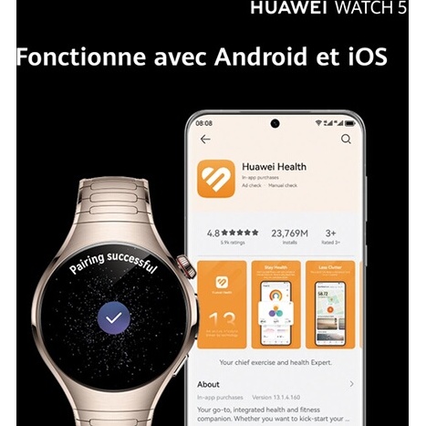 Montre connectée Huawei WATCH 5 42MM BEIGE