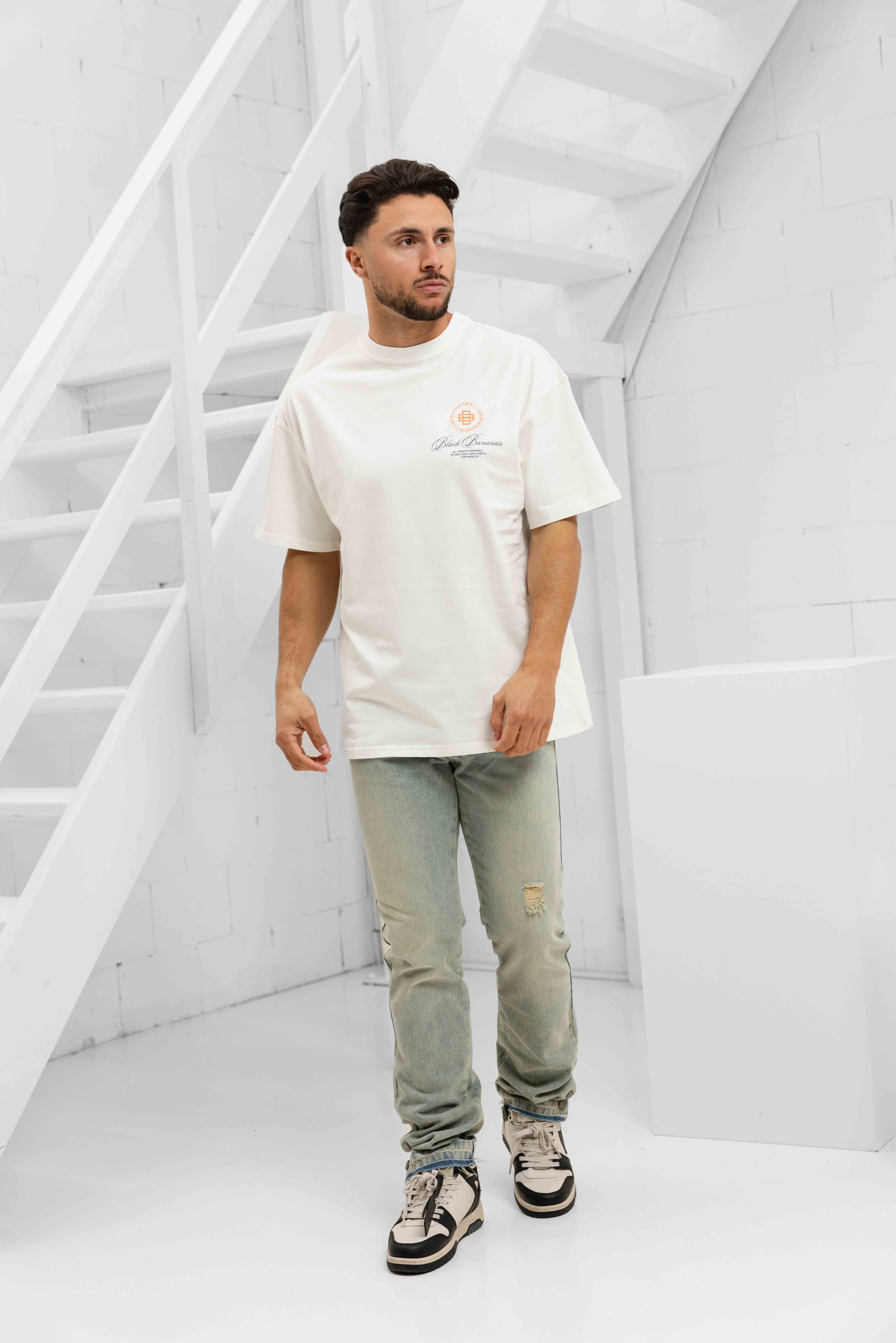 Black Bananas Heaven T-Shirt Heren Wit