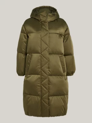 Jaqueta puffer de cetim Curve