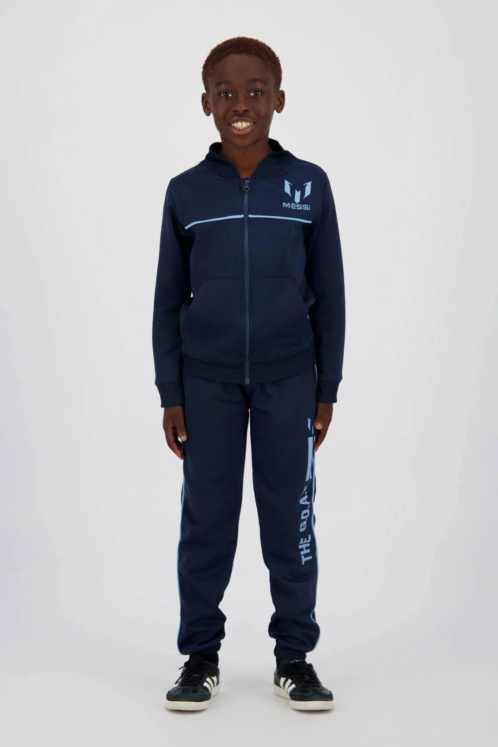 Messi sweatvest + joggingbroek donkerblauw