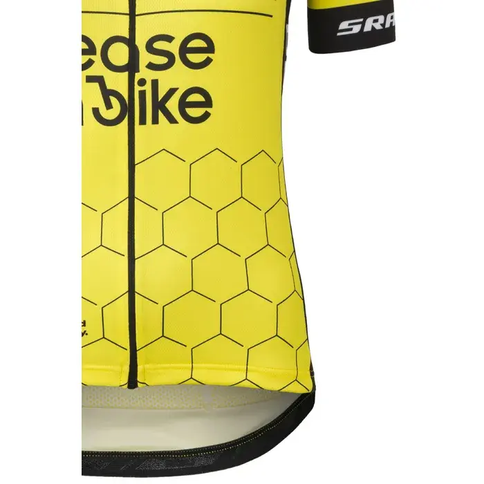 AGU Team Visma-Lease a Bike Replica Fietsshirt Korte Mouwen Geel Dames