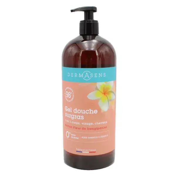 Dermasens Gel de Banho Extra-Rico 3 em 1 Flor de Frangipani 1L