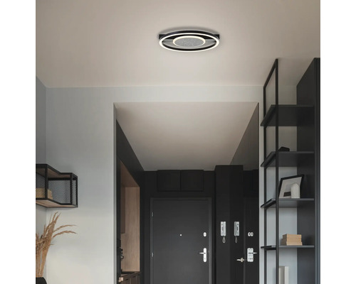 LED plafondlamp 26W 2400 lm 3000 KB 37 cm Reno zwart