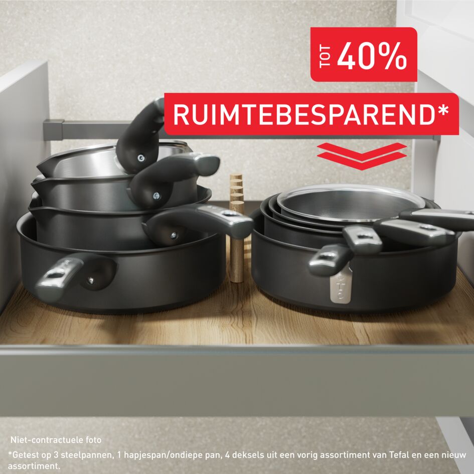 Experience Ceram keramische hapjespan 24 cm + deksel - Fusion Core - inductie