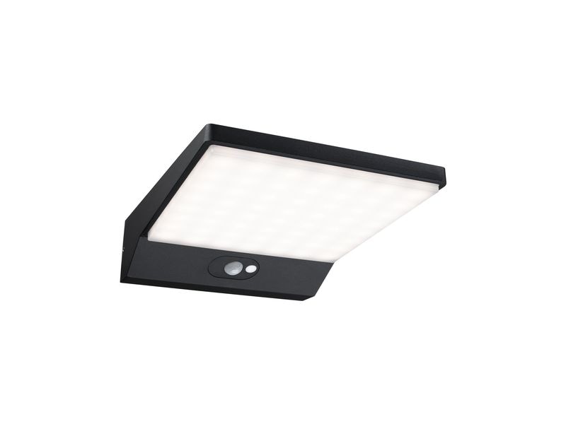 Paulmann Solar LED Aussenwandleuchte Ronas, Dunkelgrau Aussenwandleuchte mit Bewegungsmelder