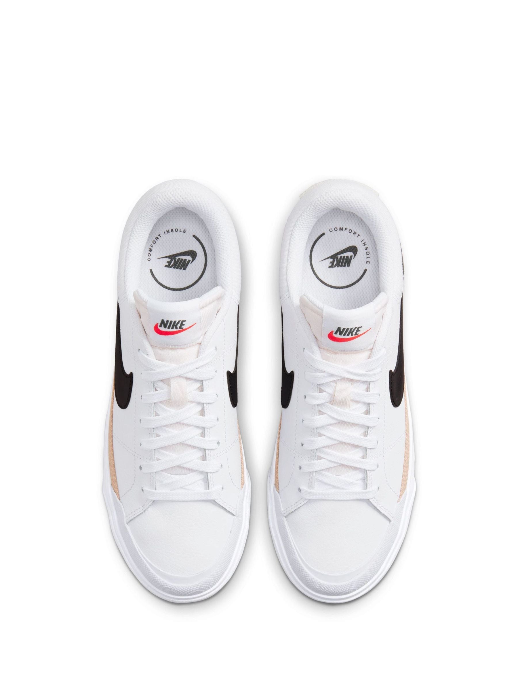 Wit/zwart - Nike Court Legacy Lift plateausneakers