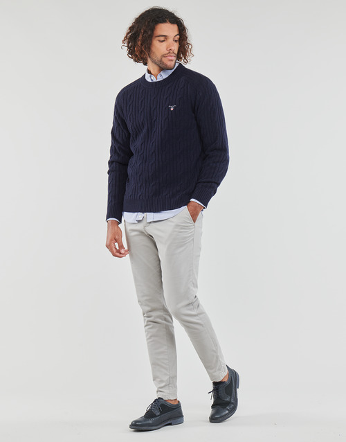Gant - LAMBSWOOL CABLE C-NECK - Marine