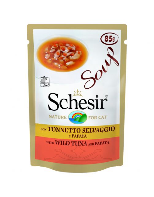 Schesir Maaltijdzakjes Cat Soup 85 g - Kattenvoer