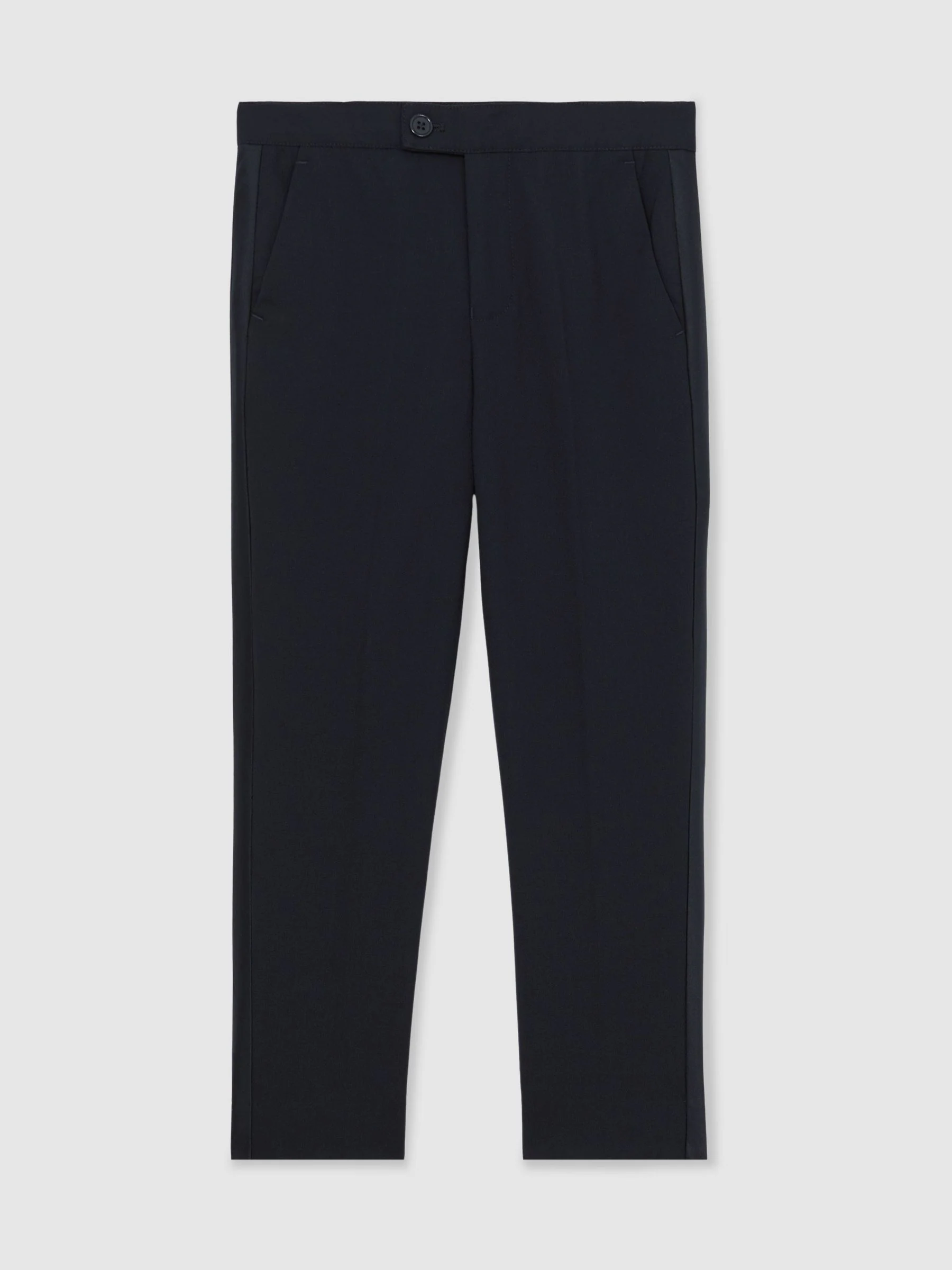 Marineblauw - Reiss Knightsbridge Tuxedo broek van satijn met strepen