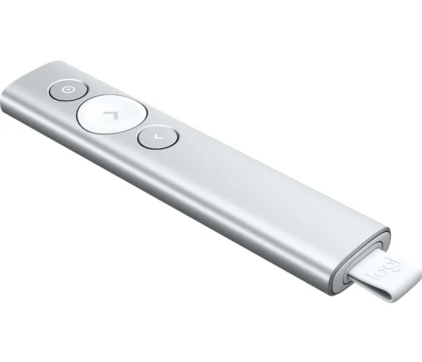 Logitech Spotlight - Fjernbetjening til præsentation - 3 knapper - sølv