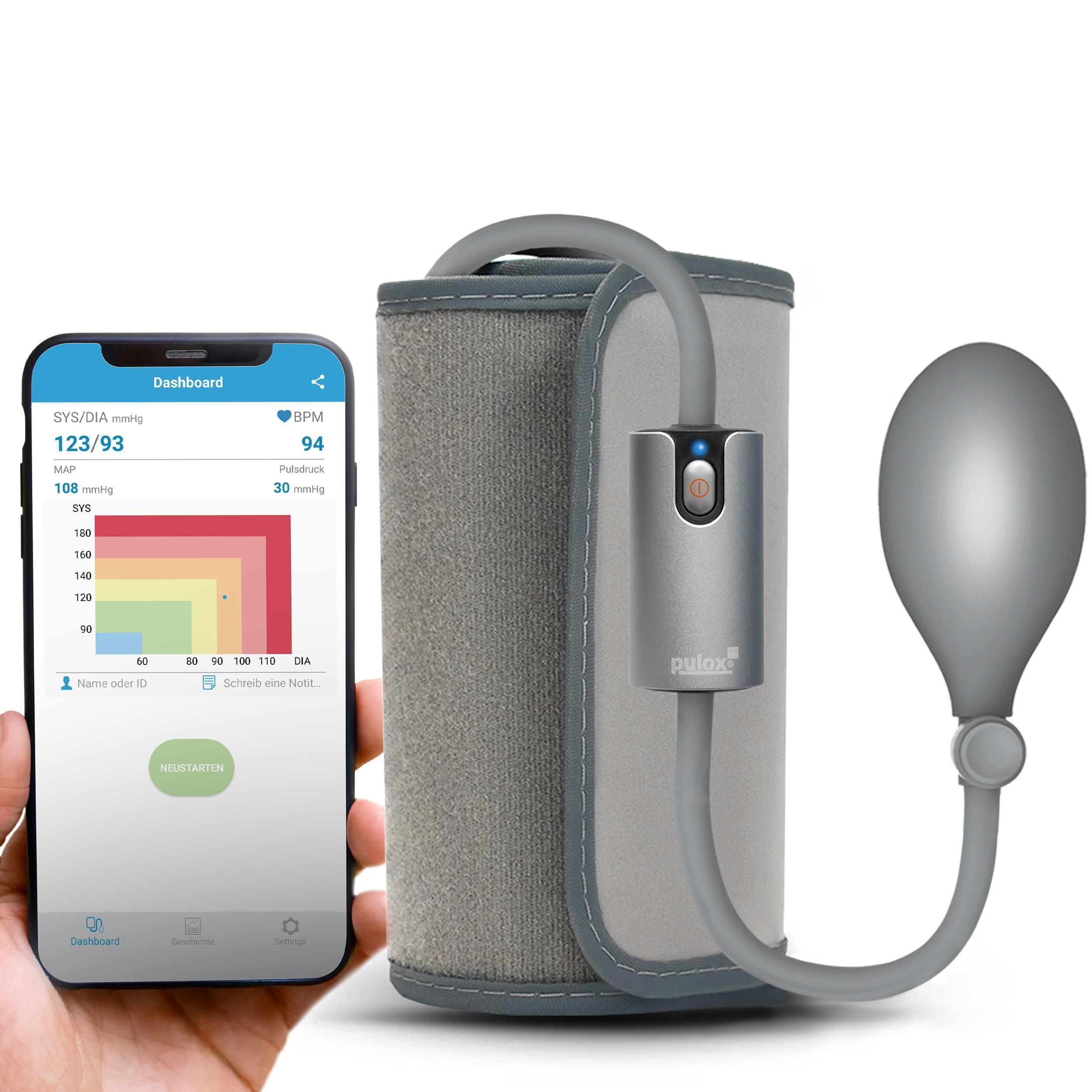 Pulox by Viatom - AirBP - Oberarm-Blutdruckmessgerät mit Bluetooth und App für iOS & Android