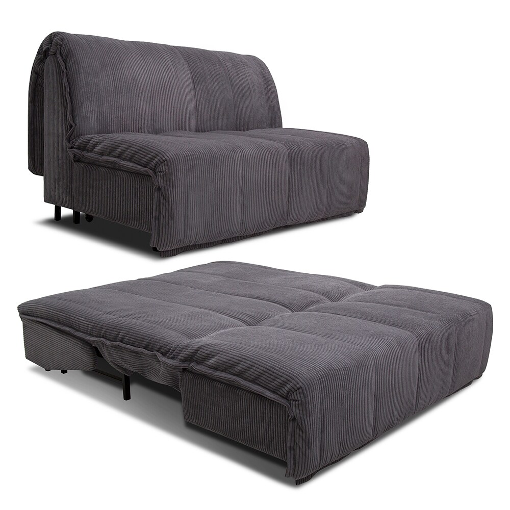 VitaliSpa Schlafsofa mit Bettkasten Malta, Grau, Klappcouch mit Schlaffunktion