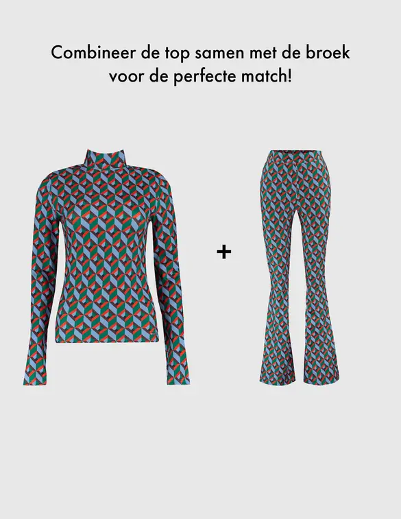Colourful Rebel Flared broek Graphic WP115029
