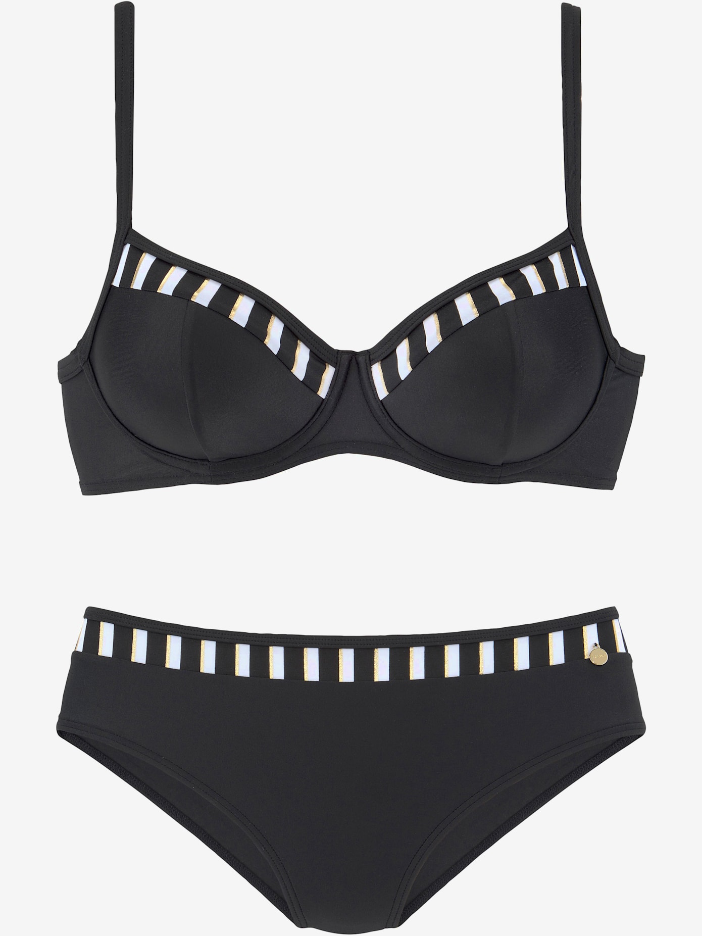 Maillot de bain à armatures rayures élégantes