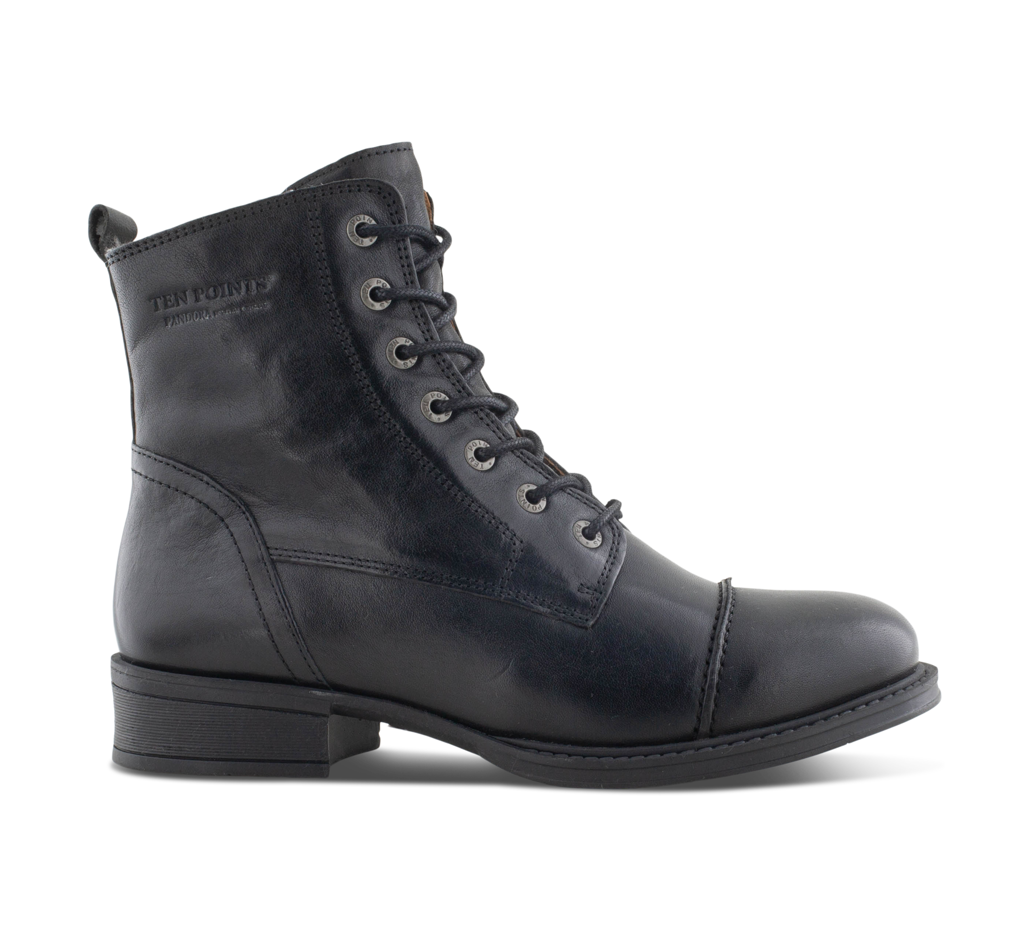 Ten Points Pandora - Schnürstiefel schwarz