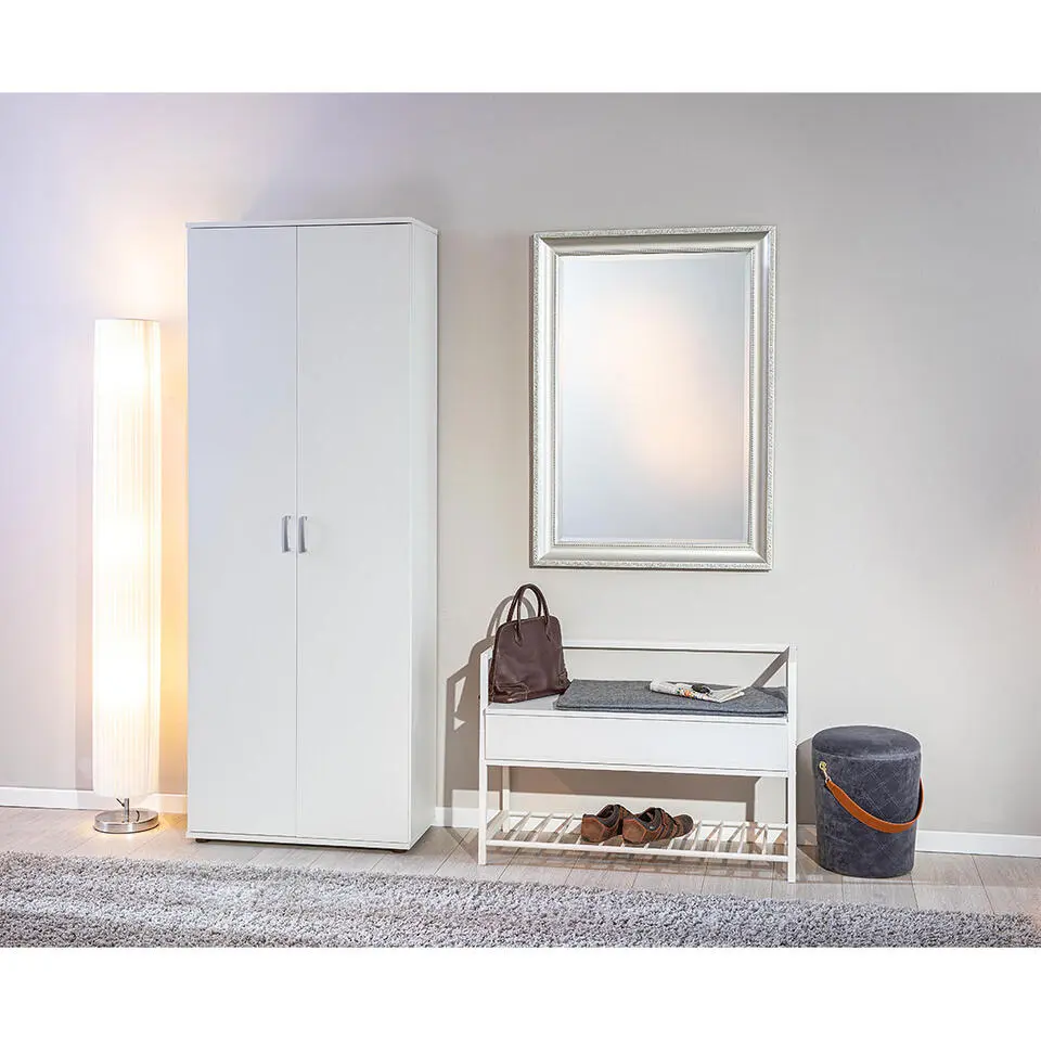 Hioshop Arta kledingkast 5 planken wit