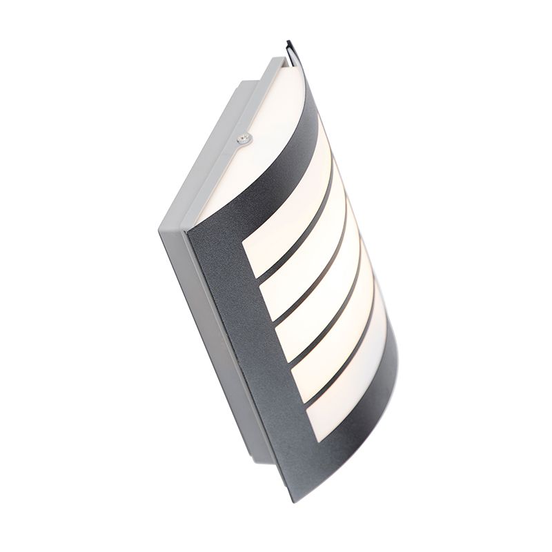 Buiten wandlamp zwart IP44 met schemersensor - Miro