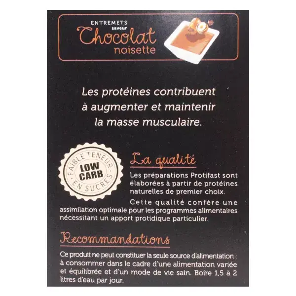 Sobremesa Protifast de Chocolate e Avelã com Alto Teor de Proteína (7 sachês)