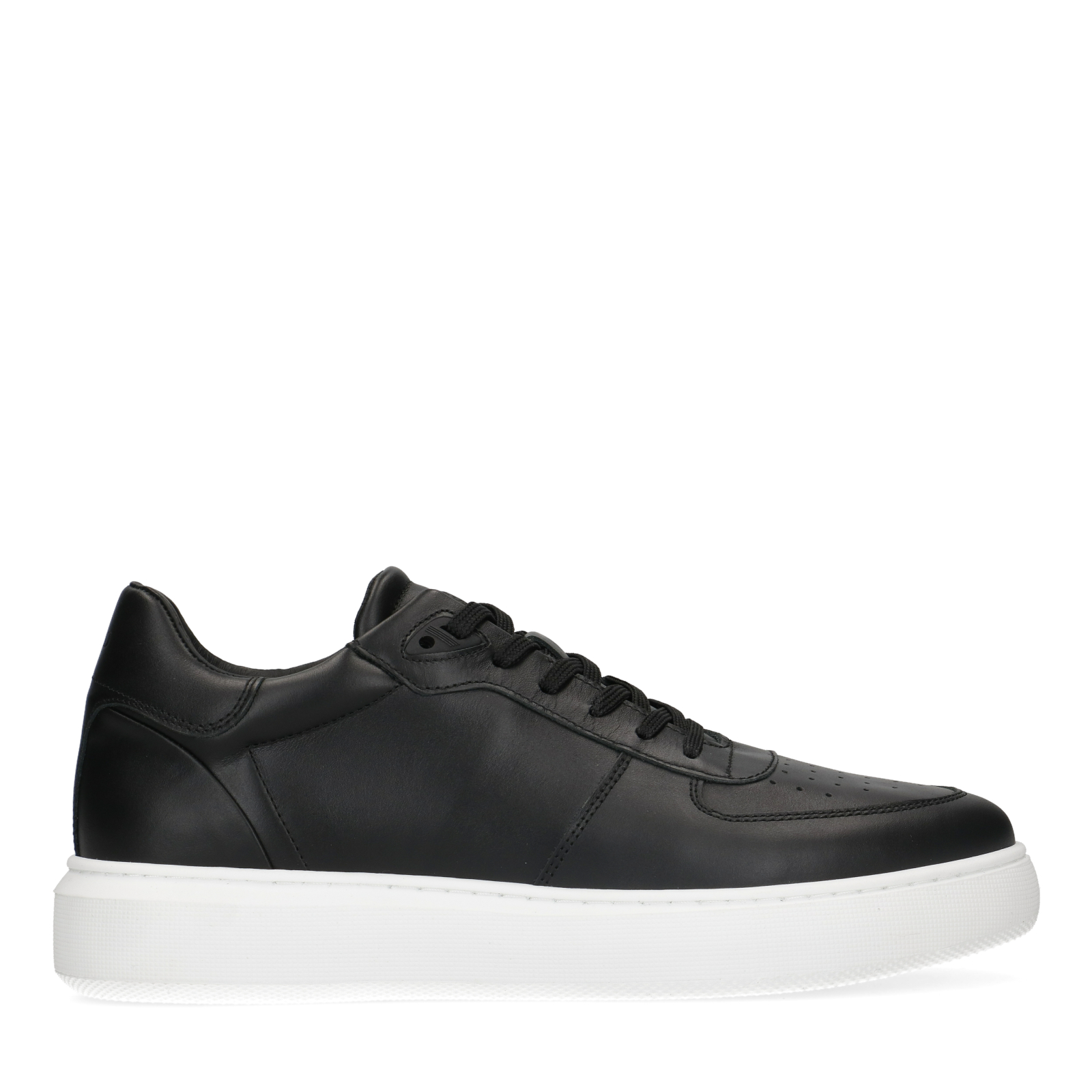 Zwarte leren sneakers