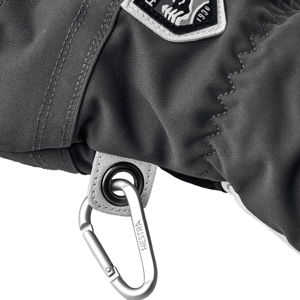 Hestra Army Leather Heli 3-Finger Skihandschuhe grau