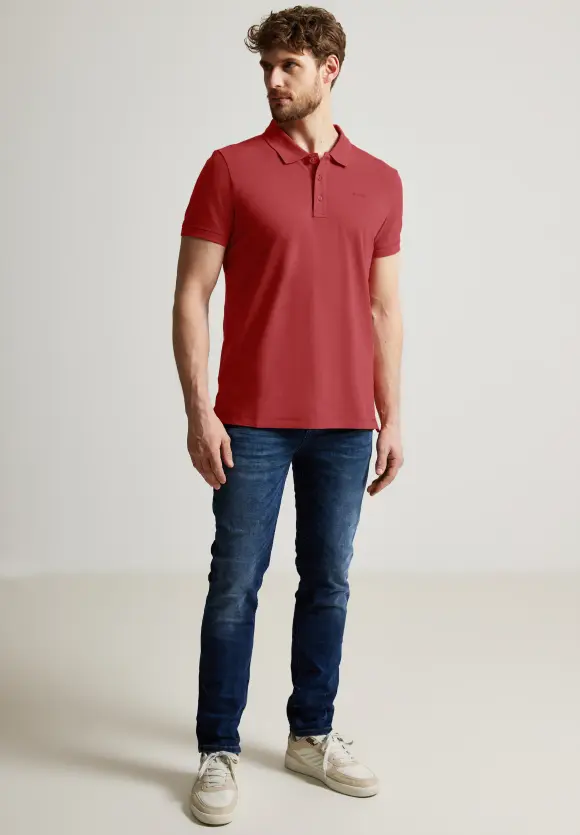 Piquée Poloshirt - lobster red