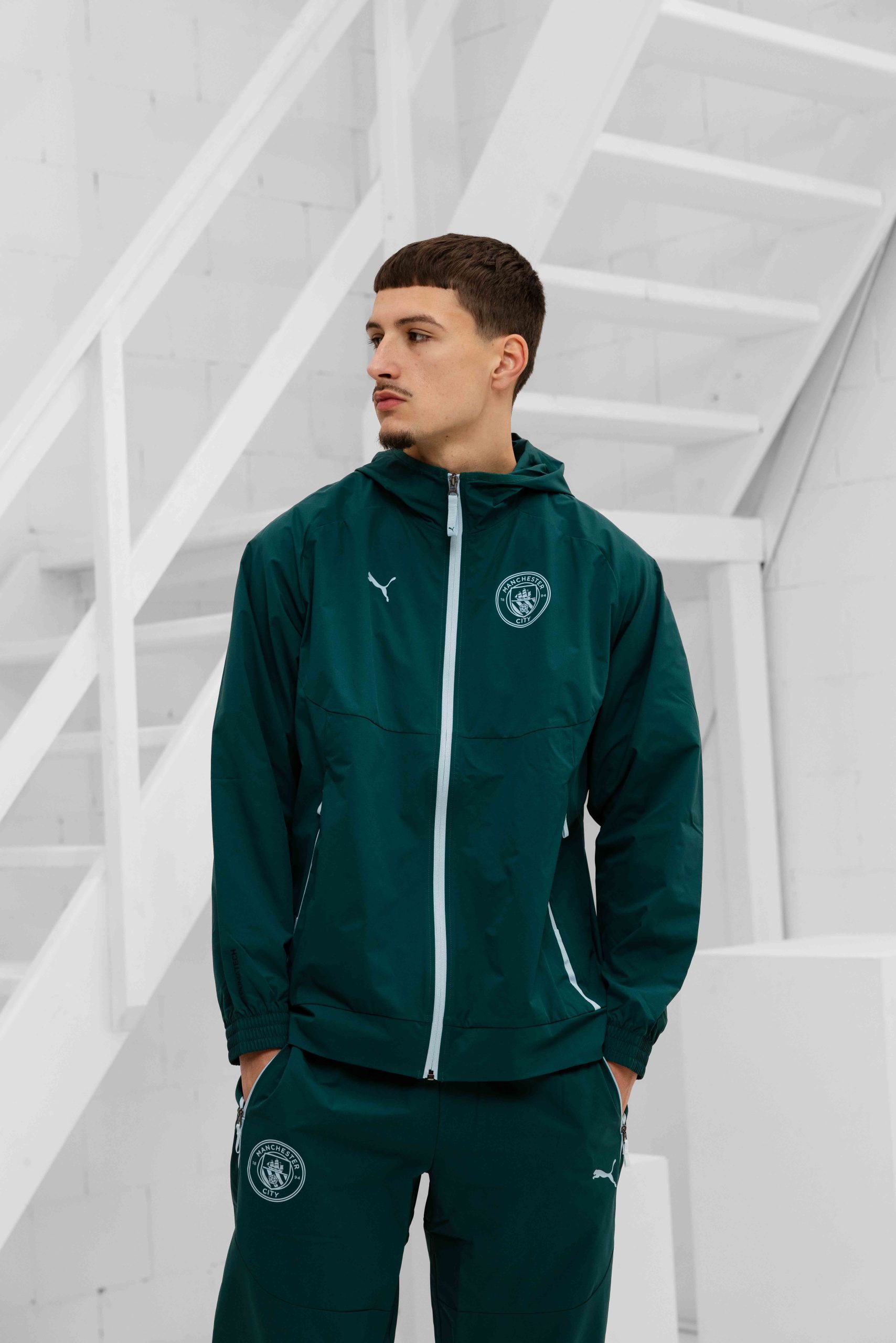 Manchester City Tech Woven Trainingspak Senior 2025/2026 Groen