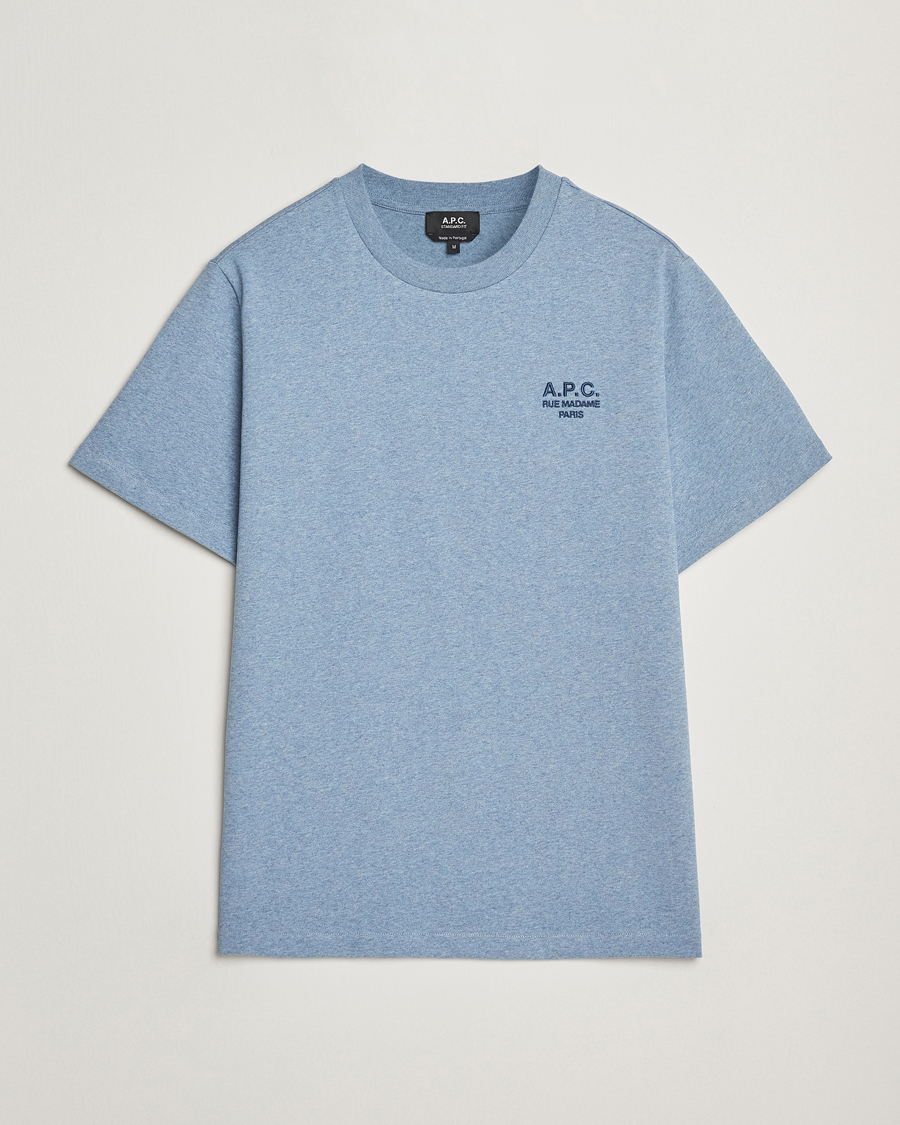 A.P.C. Rue Madame T-Shirt Blue Melange/Navy