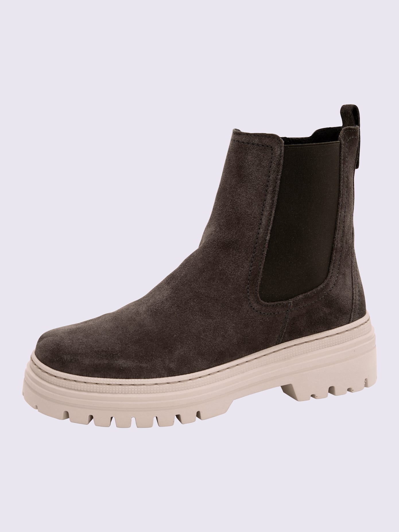 Bottines cuir velours de veau