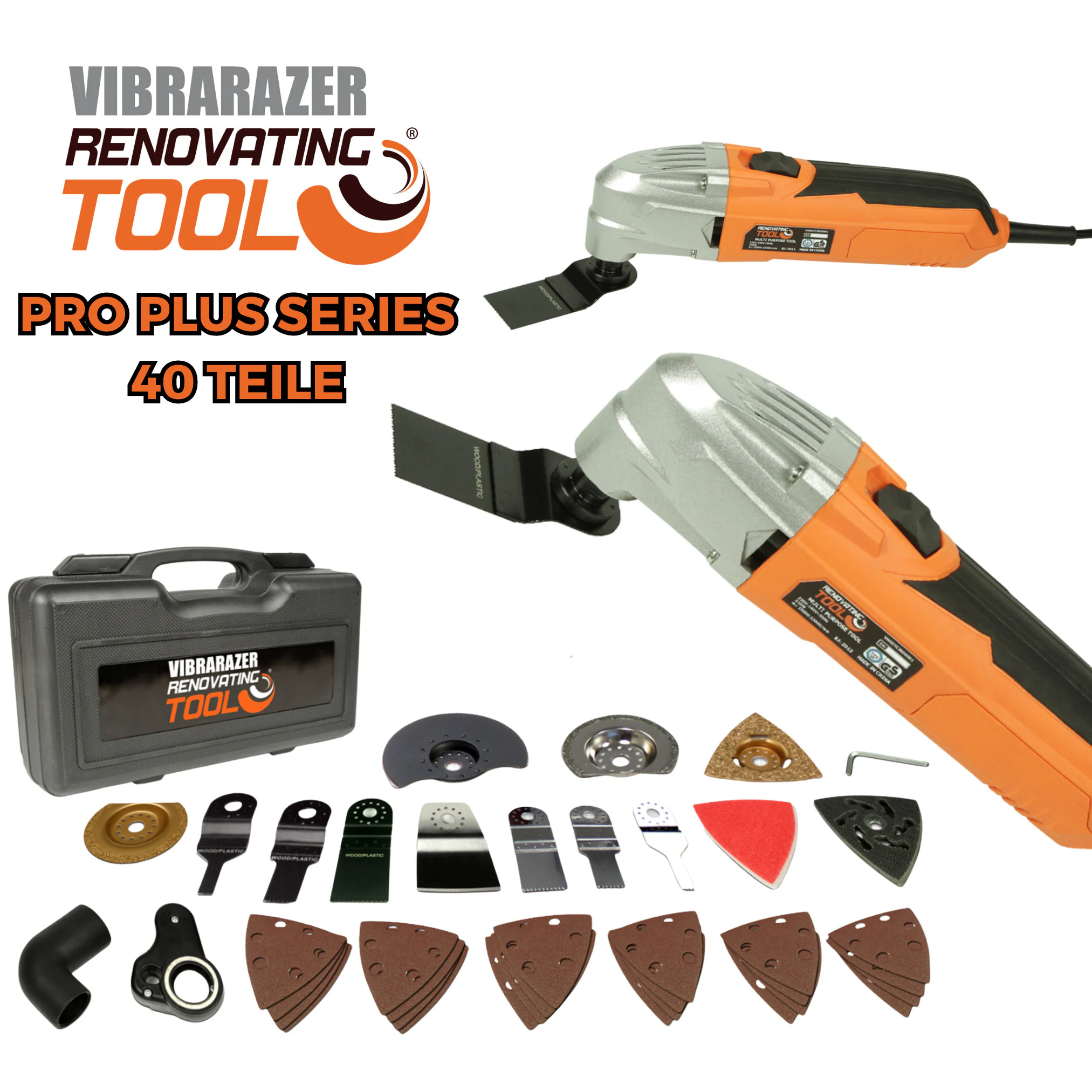 Best Direct® Pro Series Plus - Multitool 40 Teile - oszillierend Vibrarazer Renovating Tool