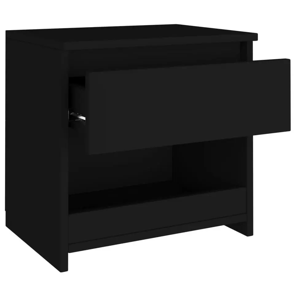 vidaXL - Nachtkastje - Zwart - Bewerkt hout - 2 stuks